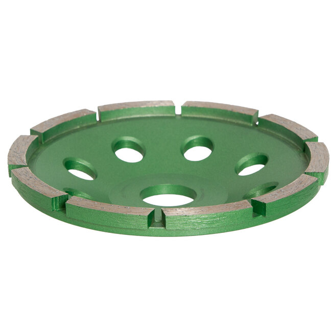 Pristis Diamant komschijf - 125/22,2mm Pristis komschijf 1 rij segm. metallic groen (10)