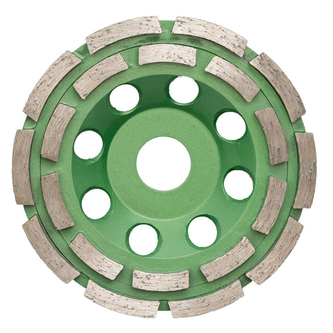 Pristis Diamant komschijf-125/22,2mm Pristis komschijf 2 rij seg metallic groen(10+10)