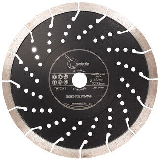 Pristis 230/22,2mm Pristis Brickplus 13mm Segm. baksteen zwart