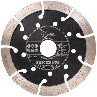 Pristis 125/22,2mm Pristis Brickplus 13mm Segm. baksteen zwart