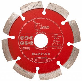 Pristis 125/22,2mm Pristis Maxplus universeel rood