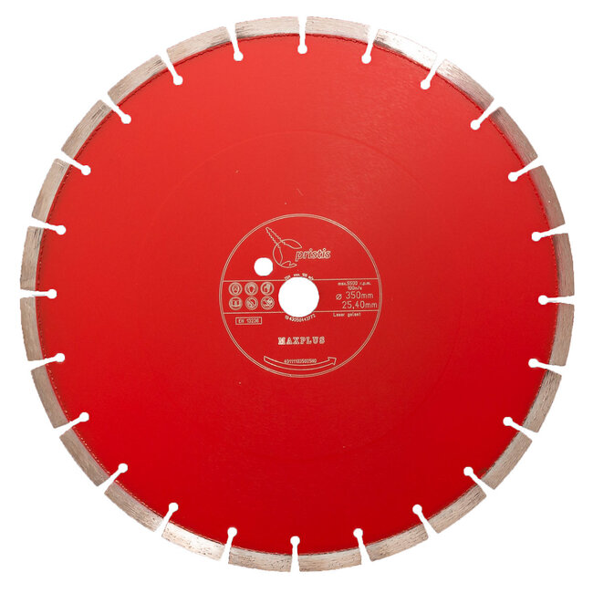 Pristis Diamantzaag-350/25,4mm Pristis Maxplus universeel rood tafelzaag