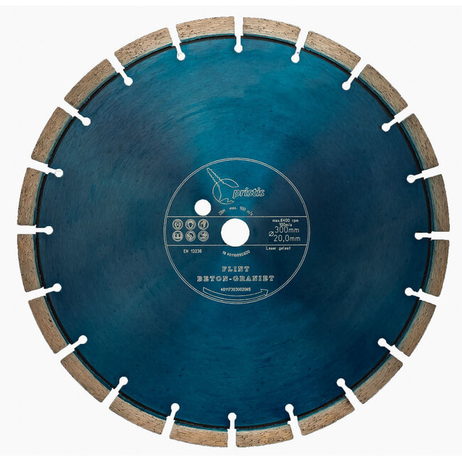 Pristis Diamantzaag-300/20,0mm Pristis Flint Graniet / Beton NV metallic blauw