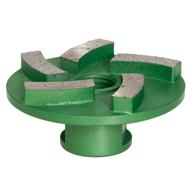 Pristis Diamant komschijf-050/M14 Pristis komschijf waaier segmenten metallic groen