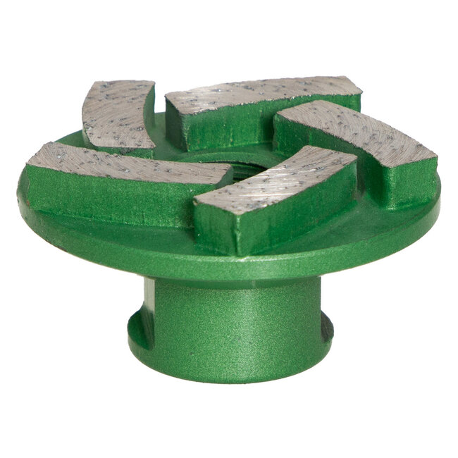 Pristis Diamant komschijf-060/M14 Pristis komschijf waaier segmenten metallic groen