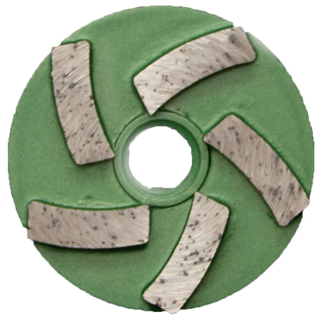 Pristis Diamant komschijf-060/M14 Pristis komschijf waaier segmenten metallic groen