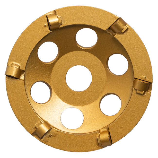 Pristis 125/22,2mm Pristis komschijf Poxy PKD segm. goud Grof