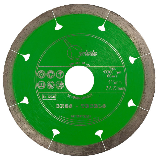Pristis Diamantzaag-115/22,2mm x 1,5mm Gres-Joint-Segm. keramiek tegels groen