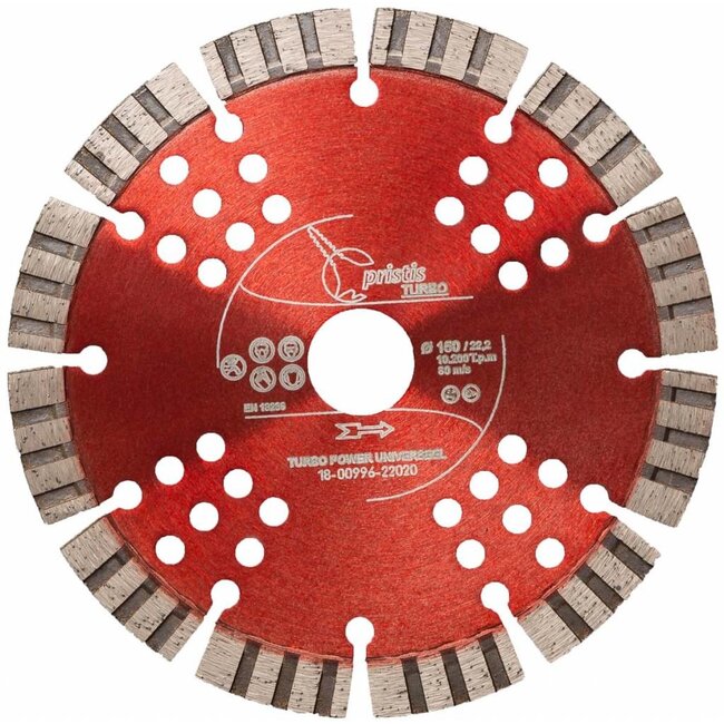 Pristis Diamantzaag-150/22,2mm Pristis Turbo-Power universeel rood