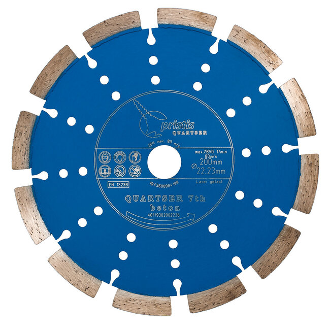 Pristis 200/22,2mm BV Pristis Quartser 7th Beton licht blauw