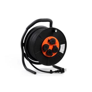 Kabelhasp.QwattPro EZ Winder 50 mtr neopr3x1,5qmm ZWART