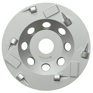 Pristis 125/22,2mm Pristis komschijf  combi PKD / diamant zilver