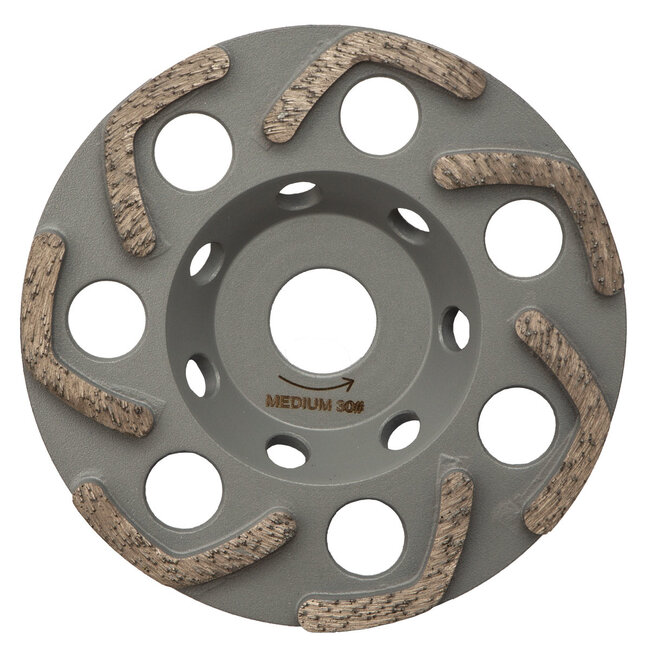 Pristis 125/22,2mm Pristis komschijf airjet Grijs