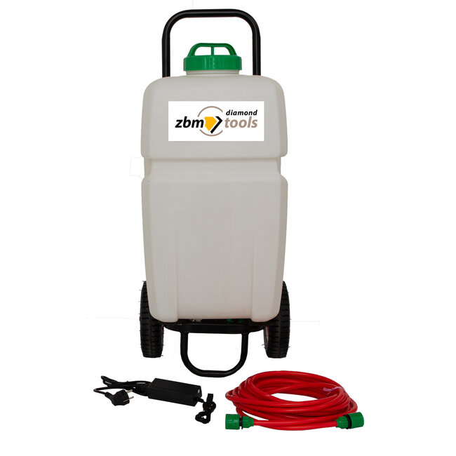 Watertank (35 ltr) met pomp op accu, 10mtr slang + gardena