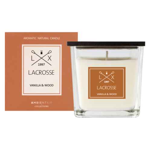 Lacrosse scented candle VANILLA & WOOD 8x8