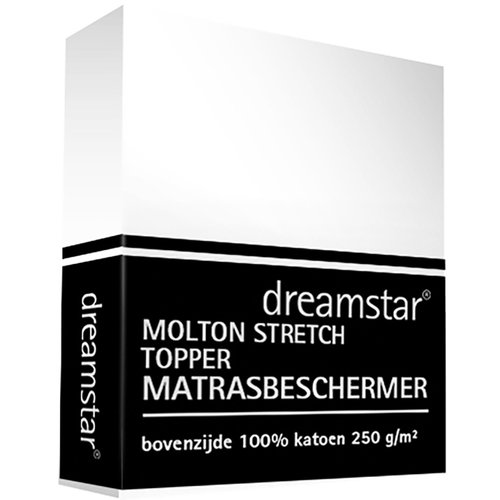 Dreamstar Dreamstar Hoeslaken Molton stretch topper 12cm Dreamstar Dreamstar Hoeslaken Molton stretch topper 12cm