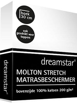 Dreamstar Dreamstar Hoeslaken Molton stretch hoek 30 cm