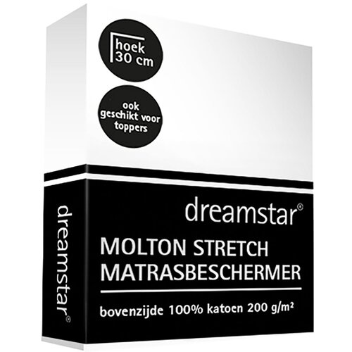 Dreamstar Dreamstar Hoeslaken Molton stretch voor topper en matras