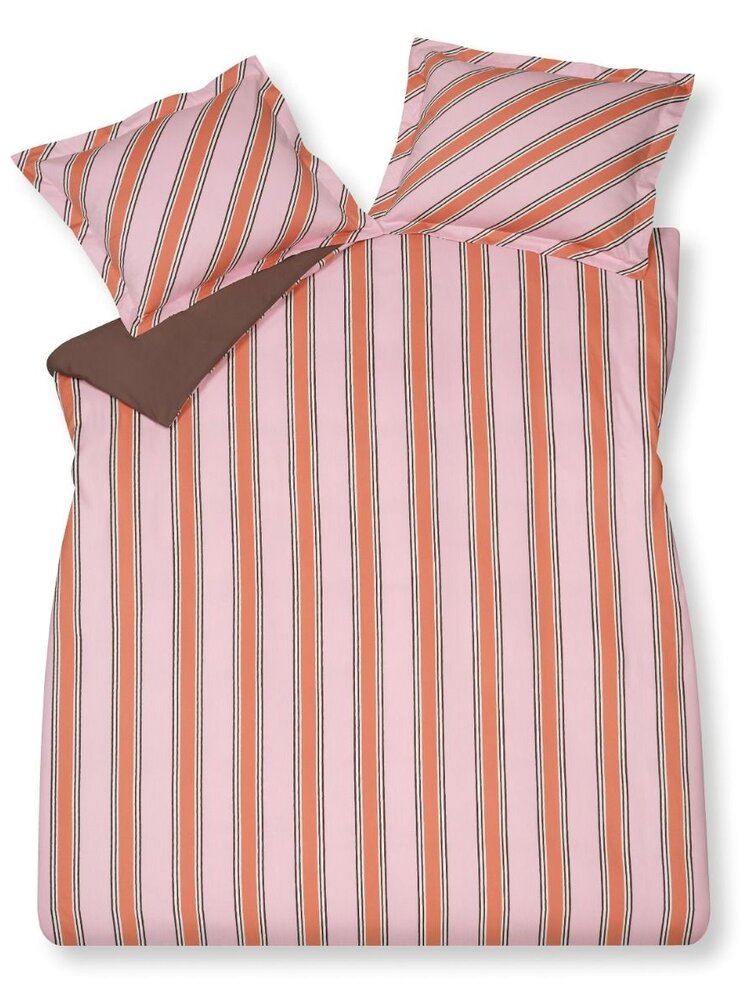 Preppy Stripe pink 1-persoons (140x200/220 + 1 sloop)
