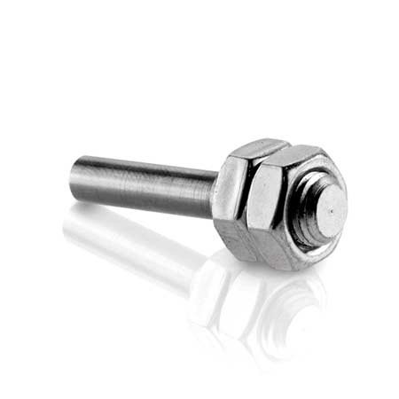 Rubberhog 3/8"-24 X 1-1/2" KURZ ADAPTER, 6,3mm Aufnahmewelle