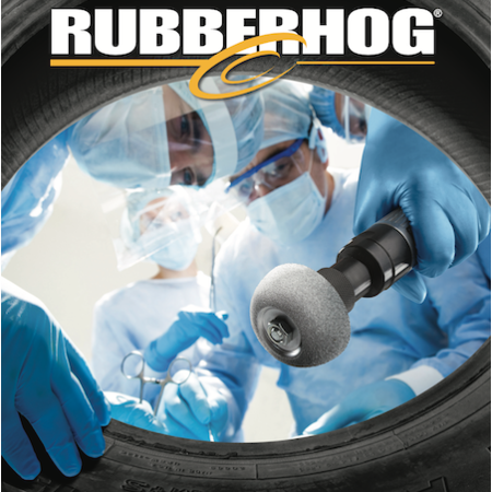 Rubberhog 50mm ECONOMY FLARED CONTOUR WHEEL, 9.5mm BORE, 60 GRIT