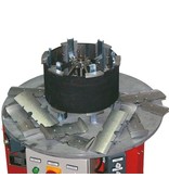 Machine especially designed to easily replace the rubber belts of expander rims