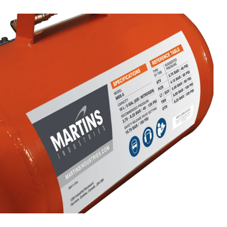 Martins Industries Tyre Booster 19liters - Steel Version