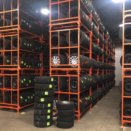 Martins Industries Foldable & Stackable Tyre rack, tread or Laced