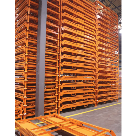 Martins Industries Foldable & Stackable Truck Tyre rack, W ramps