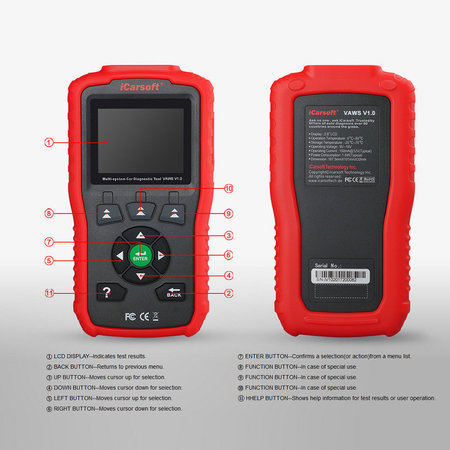 OBD II Diagnosegerät VAWS V1.0 für Skoda, Seat, Volkswagen, Audi