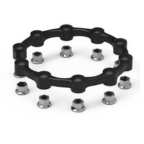 SAFEWHEEL One-piece wheel nut retaining ring and protective cap - 10 STUD