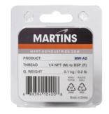 Martins Industries ADAPTOR 1/4" NPT (M) TO BSP (F)