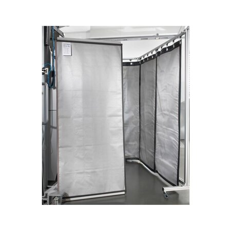 laservision Laserprotection Rollup Shelter  WxH: 900x2000mm stand alone  - color: silvergrey