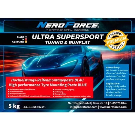 Reifenmontagepaste PREMIUM Blau  I ULTRA SUPERSPORT, TUNING & RUN-FLAT I 5kg