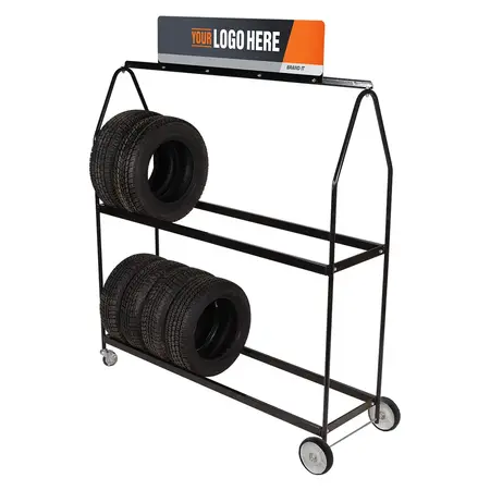 Martins Industries Mobile Deluxe Tyre display on wheels