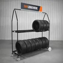 Mobile Deluxe Tyre display on wheels