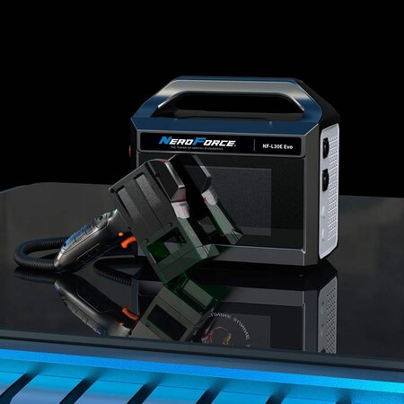 Handheld 30W Static Fiber Laser EVO, LCD Screen, Linux, 230V, with exchangable Battery (Capacity: 12Ah, Working hours: 5,5h)