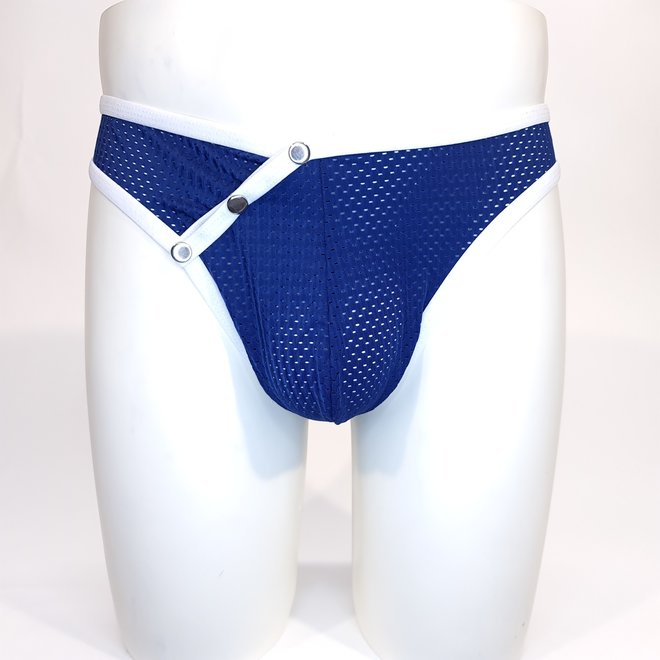 Male power Fly away snap thong navy
