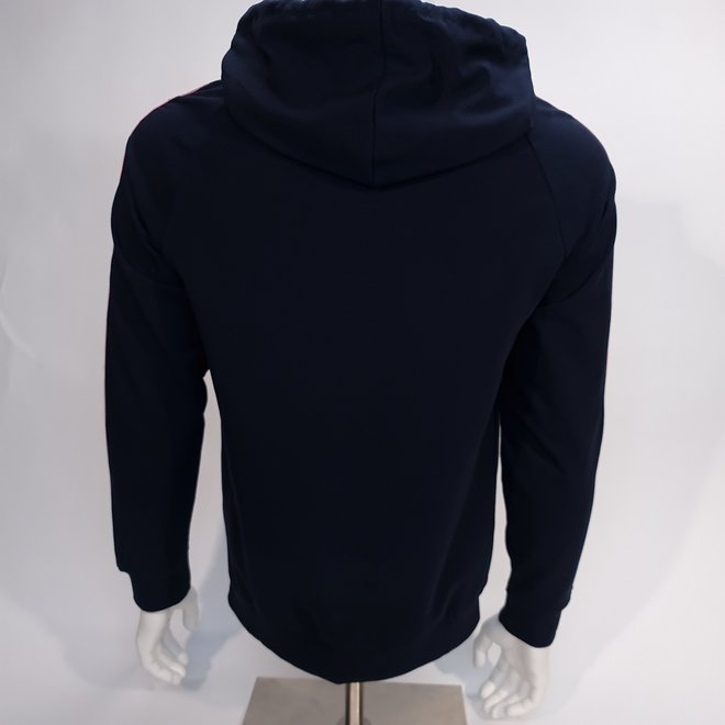 Moschino logo zip hoodie navy