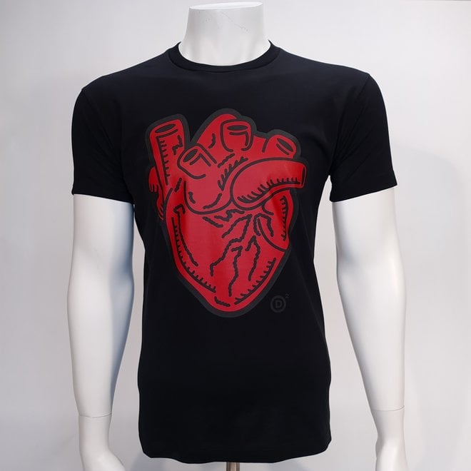 Dsquared heart t-shirt black