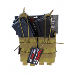 NUPROL NP PMC AK DOUBLE OPEN MAG POUCH - TAN