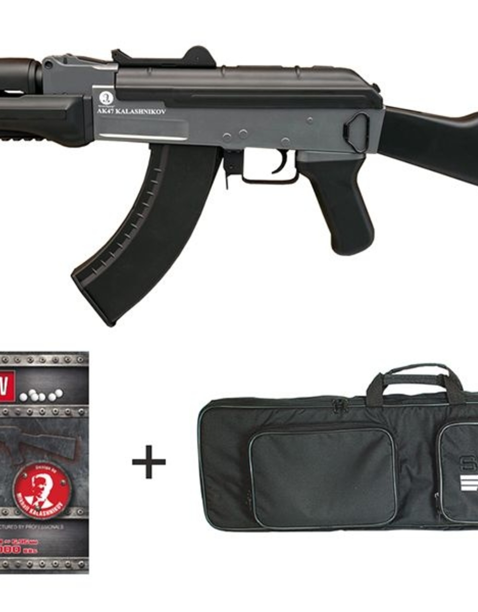 CYBERGUN Kalashnikov Beta Spetsnaz AK AEG (With Bat. and Charger, 1 Kilo 0.25g BB Pellets and Rifle Bag