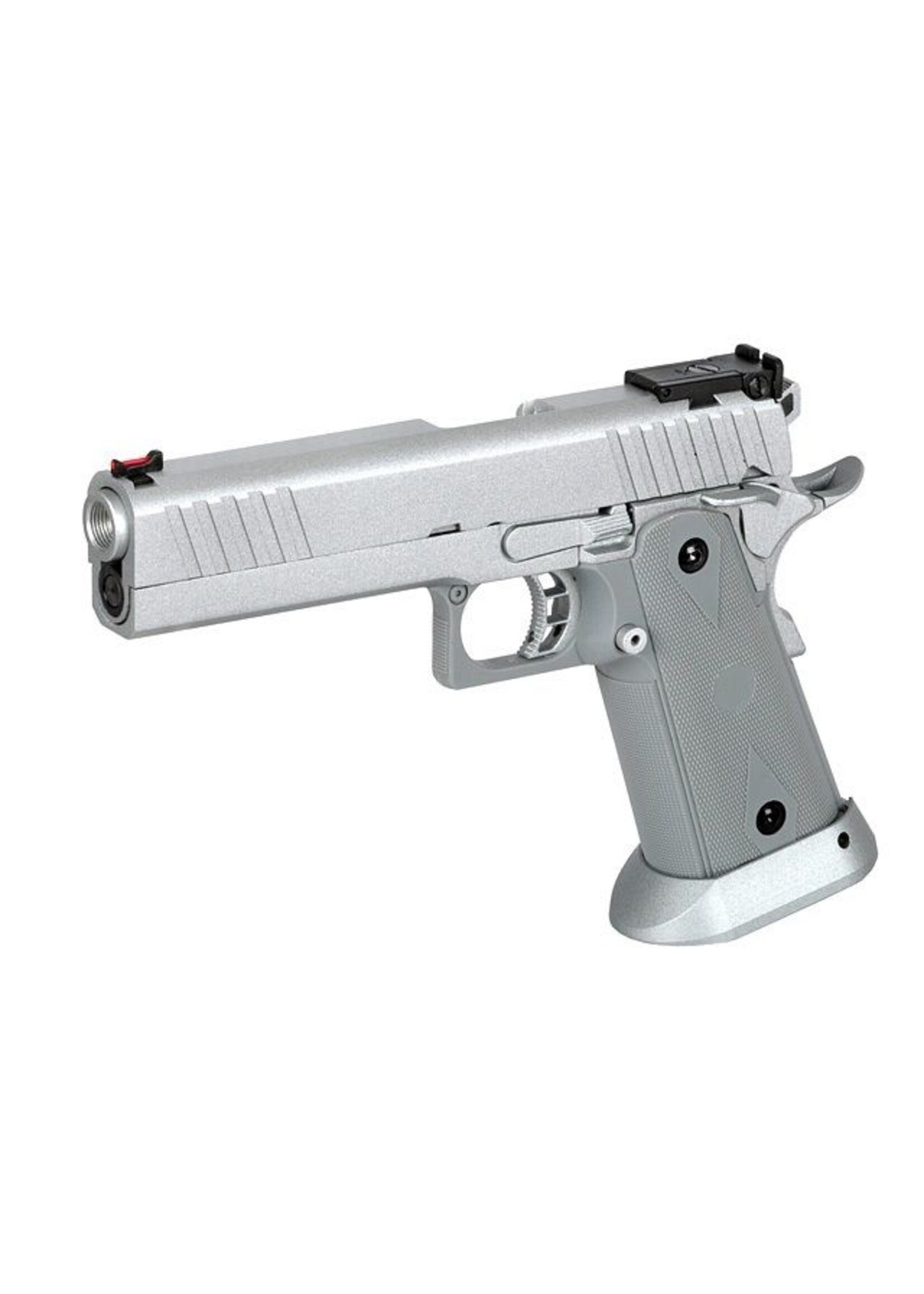 ARMY ARMAMENTS Army Custom 5.1 Hi-Capa Gas Blowback Pistol (R609 - Silver)