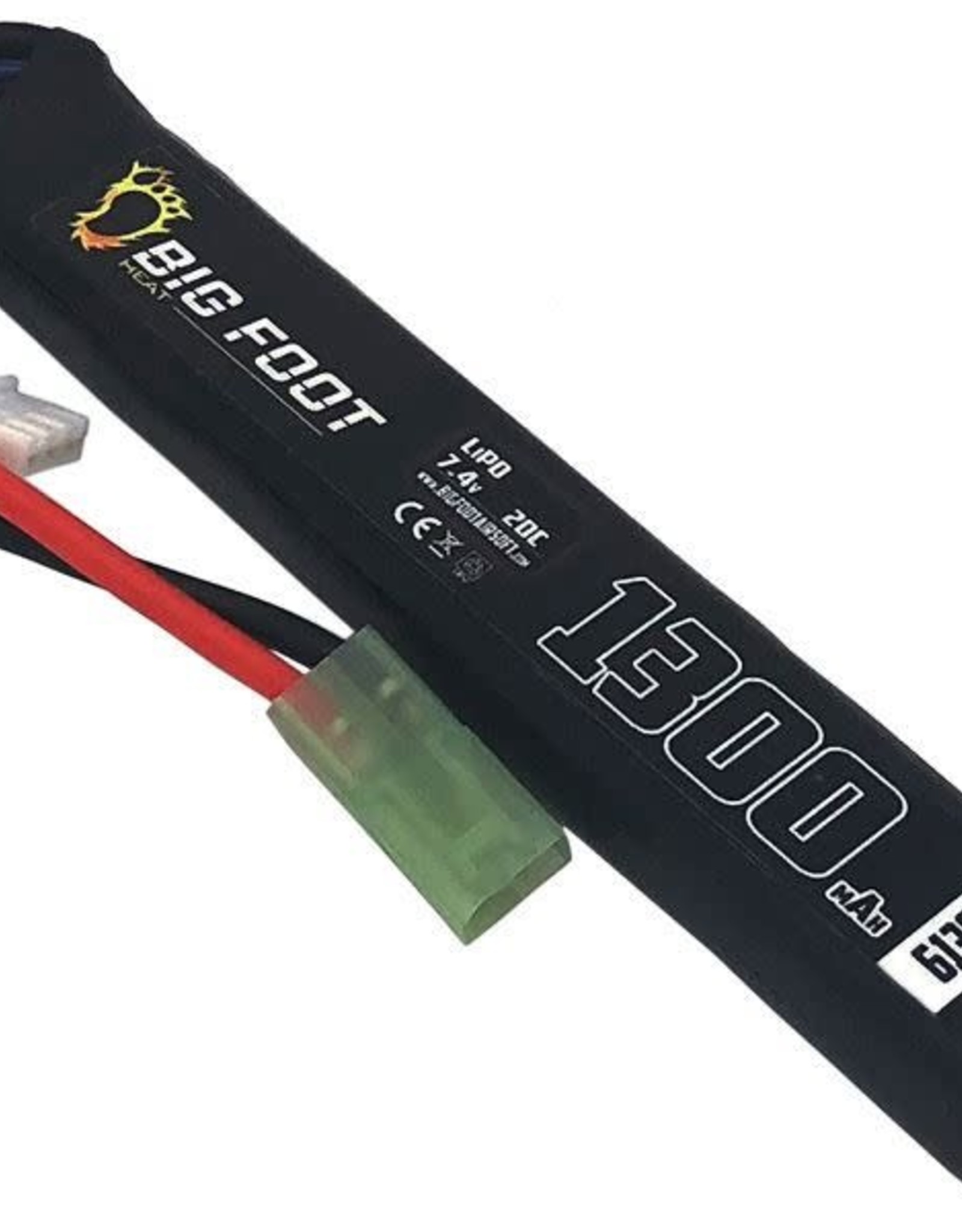 BIG FOOT Big Foot Heat Lipo Battery 1300 mAh 7.4v 20c (Stick - 120mm)