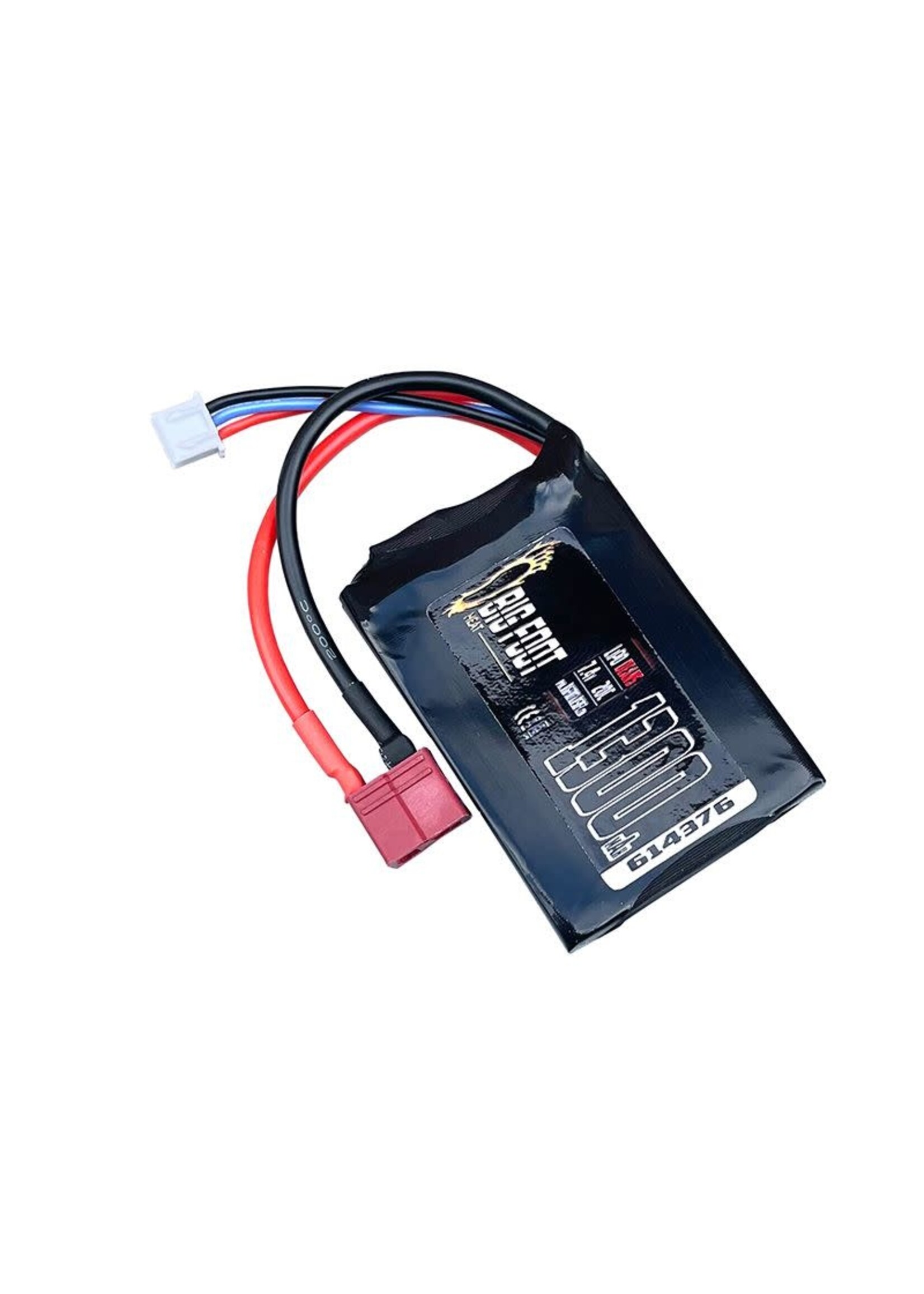 BIG FOOT Big Foot Heat Lipo Battery 1300 mAh 7.4v 20c (Square - 102mm - DEANS)