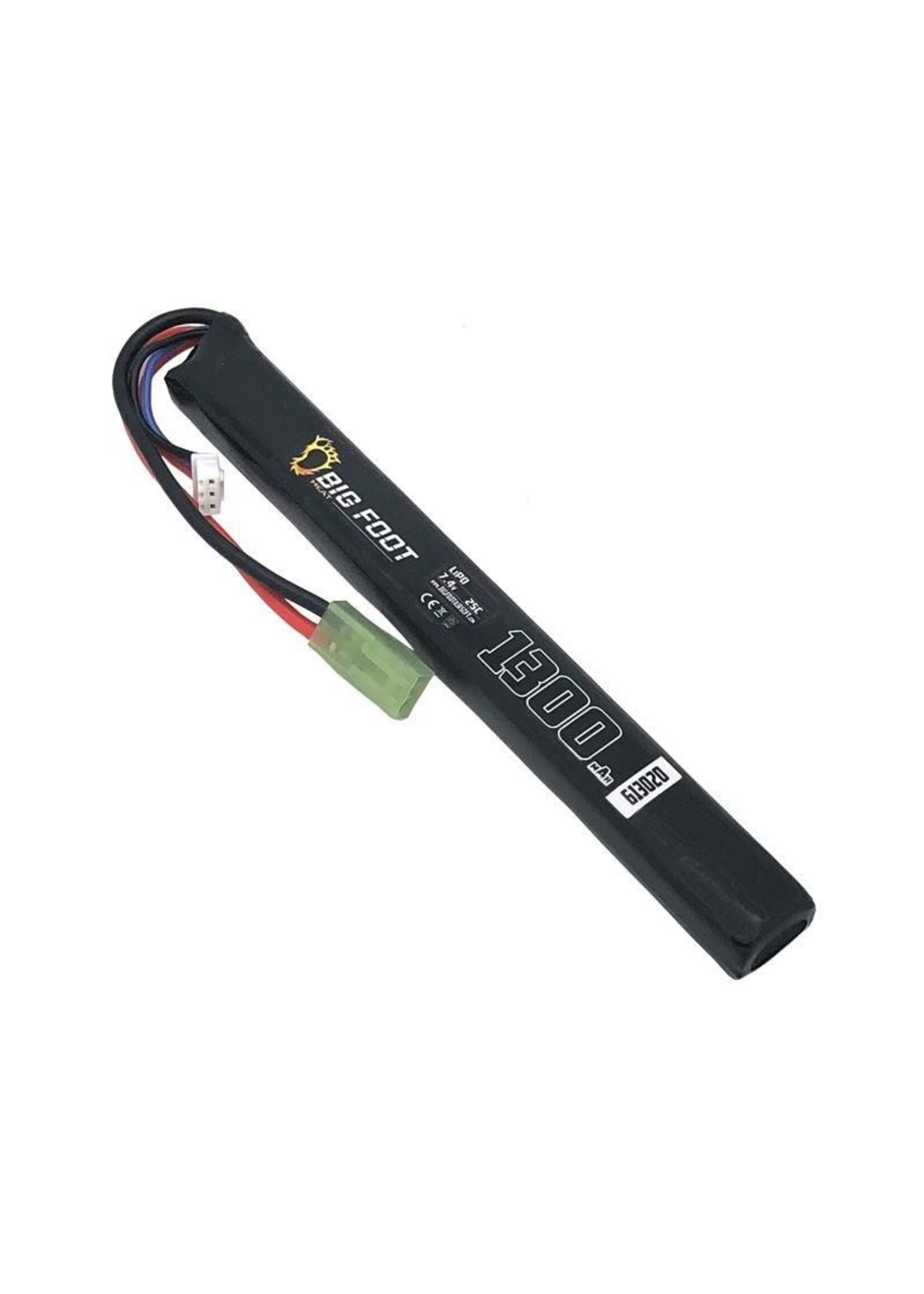 BIG FOOT Big Foot Heat Lipo Battery 1300 mAh 7.4c 25c (Stick - 170mm - AK Series)