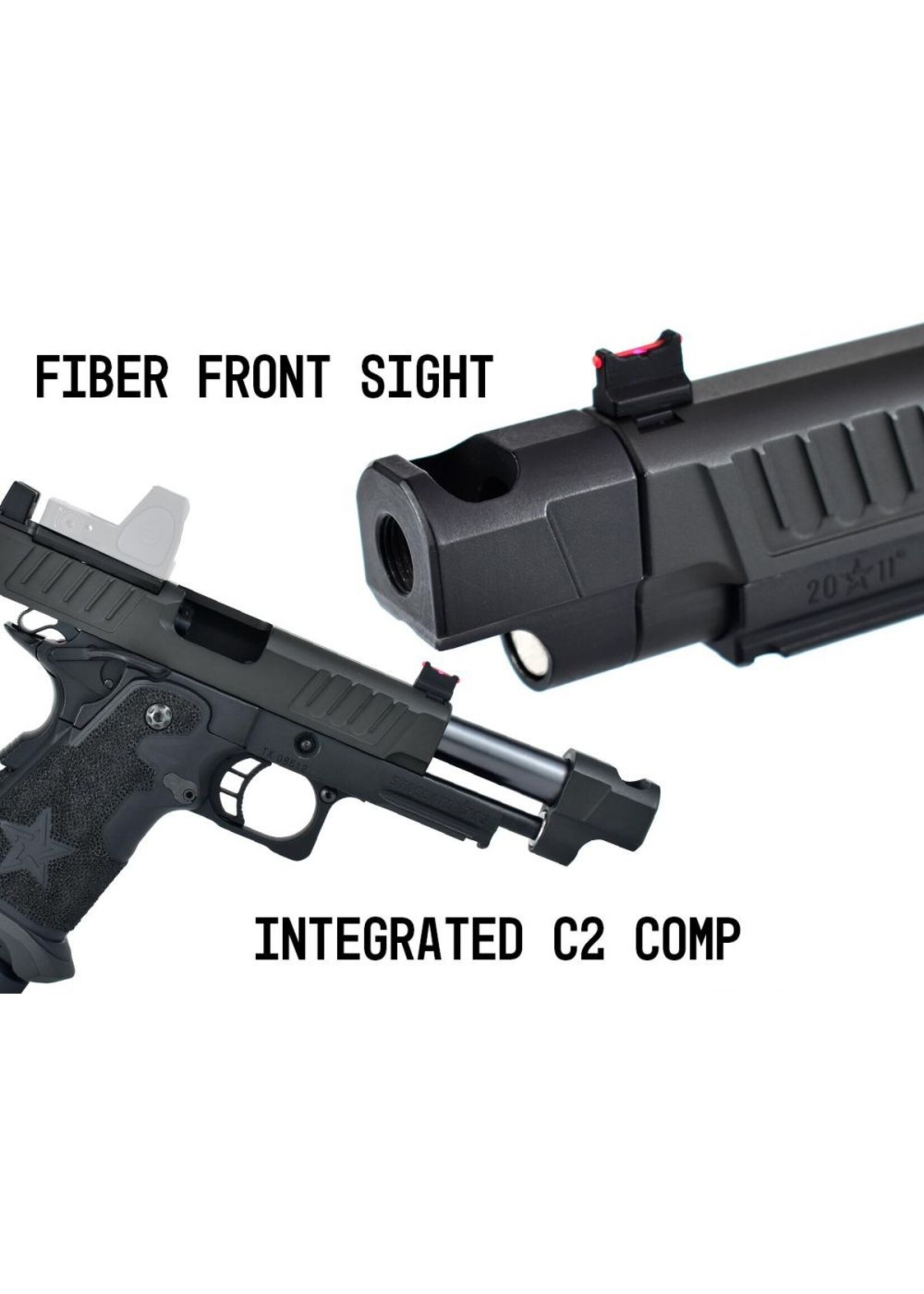 ARMY ARMAMENTS Staccato Licensed C2 COMP SOC 2011 Gas Blowback Airsoft Pistol (by Army - R612-4)