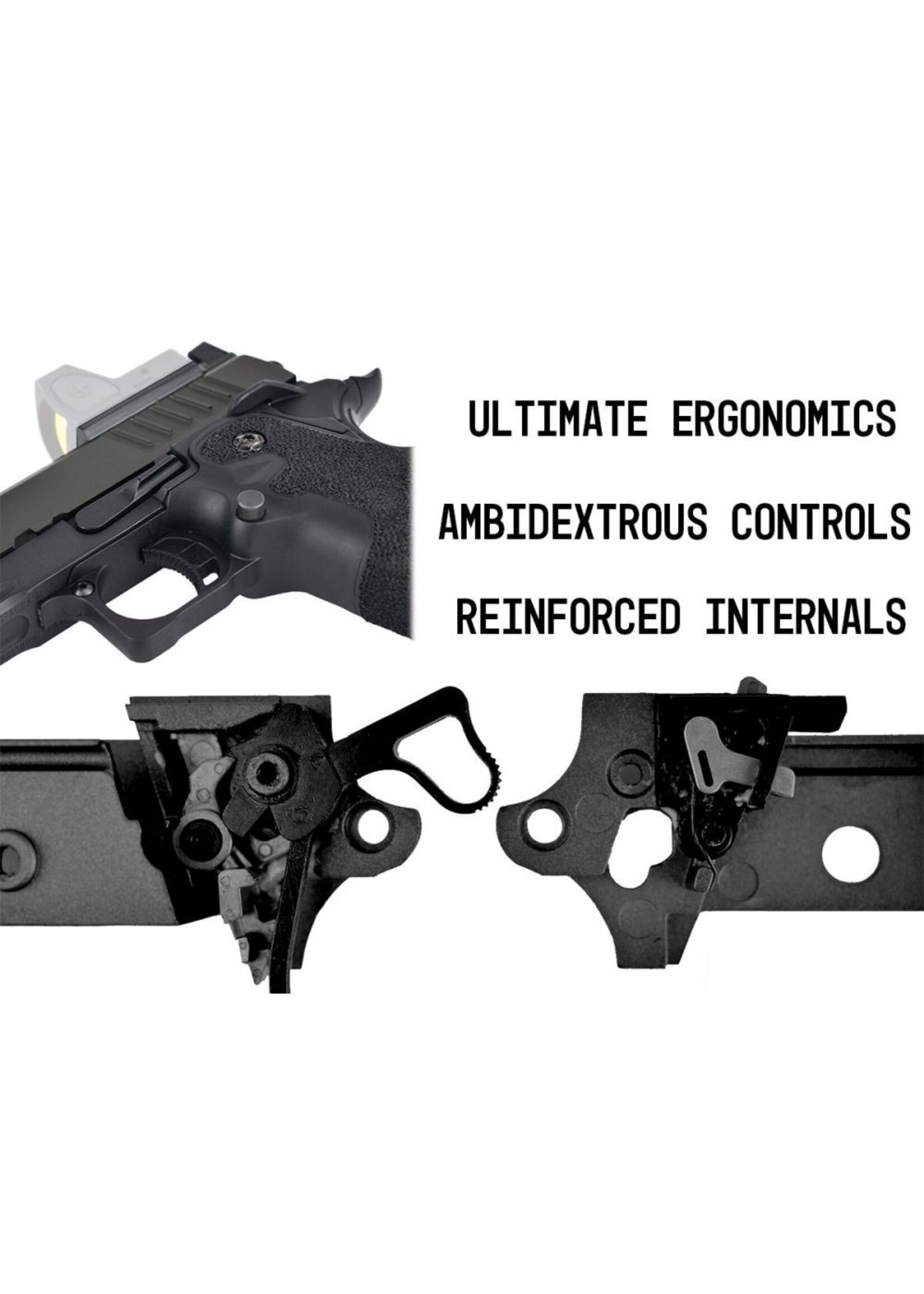 ARMY ARMAMENTS Staccato Licensed C2 COMP SOC 2011 Gas Blowback Airsoft Pistol (by Army - R612-4)