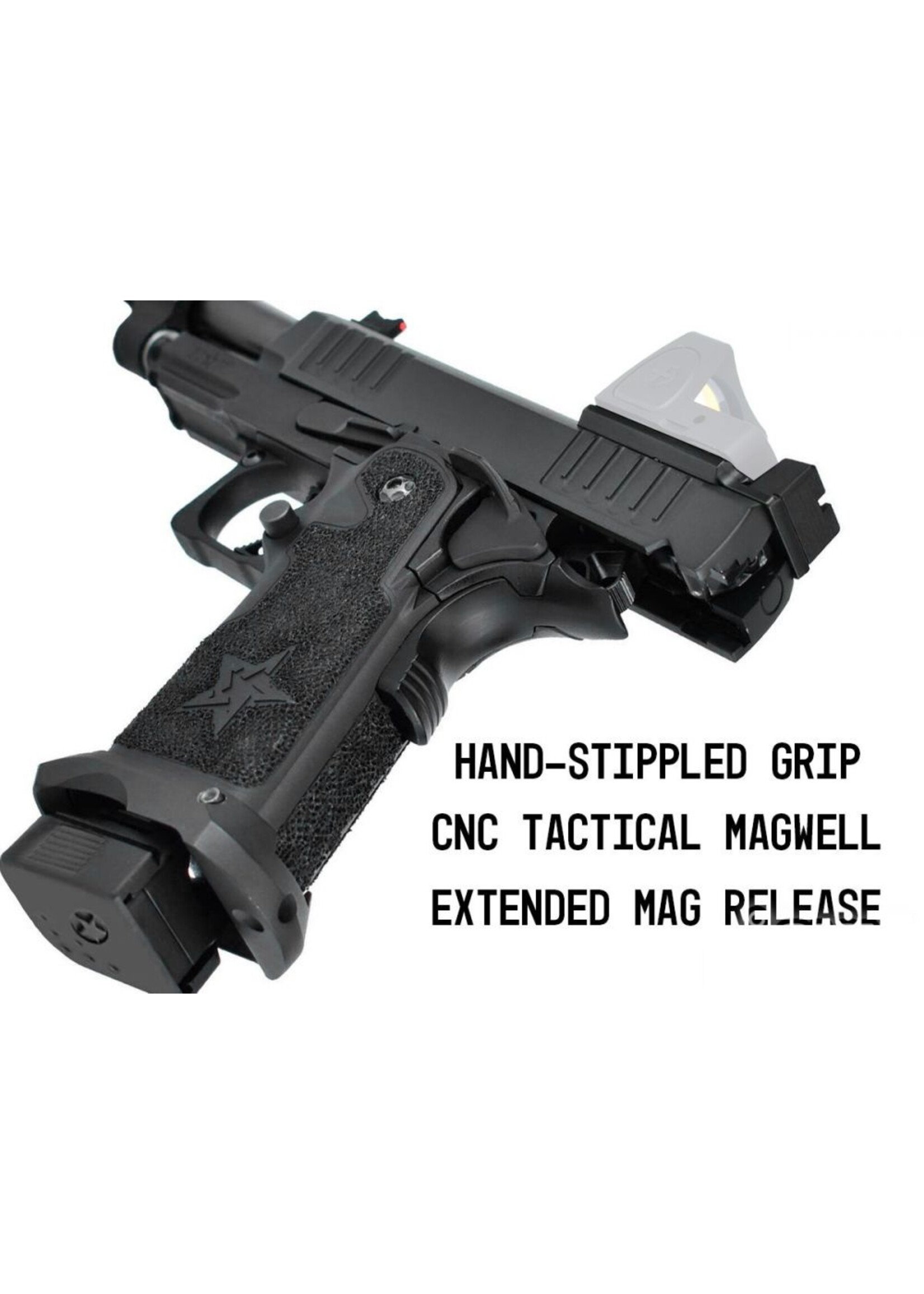 ARMY ARMAMENTS Staccato Licensed C2 COMP SOC 2011 Gas Blowback Airsoft Pistol (by Army - R612-4)