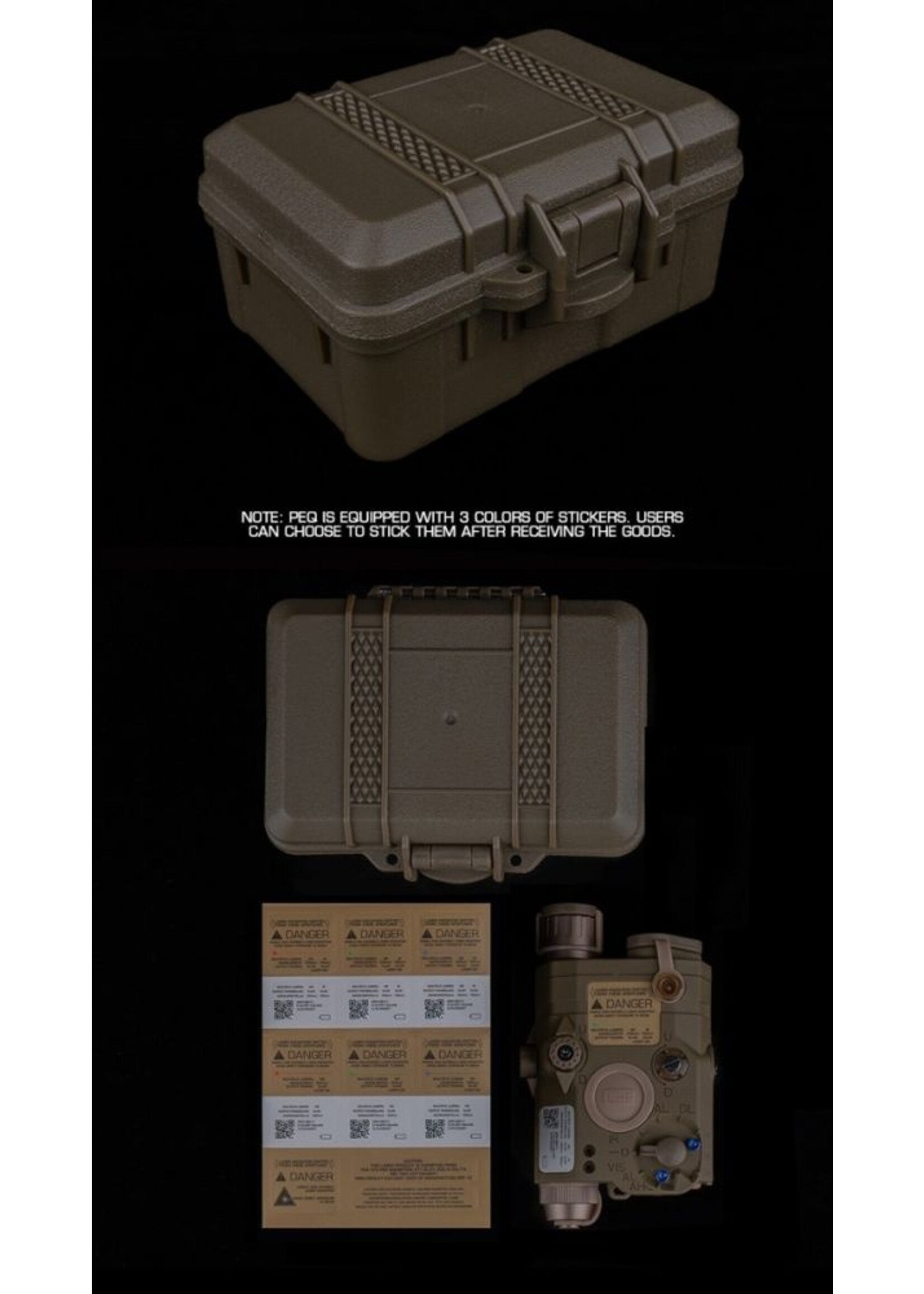 wosport Wosport - Standard PEQ-15 Version with Red laser Flashlight Torch (Tan)